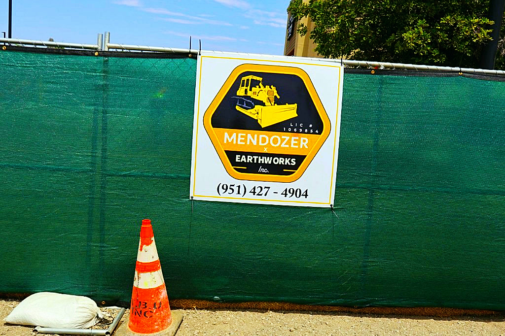 Mendozer X Earthworks jobsite signage